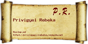 Privigyei Rebeka névjegykártya