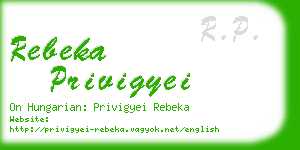 rebeka privigyei business card